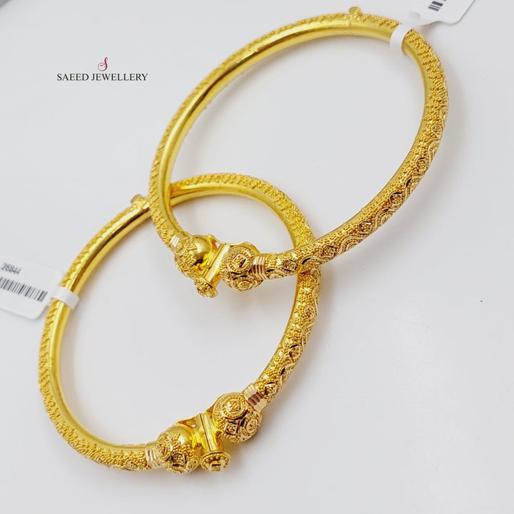 21K Gold Indian Bracelet by Saeed Jewelry - Image 8