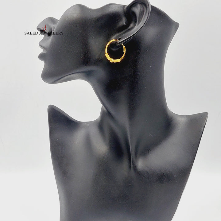 21K Gold Hoop Earrings by Saeed Jewelry - Image 5