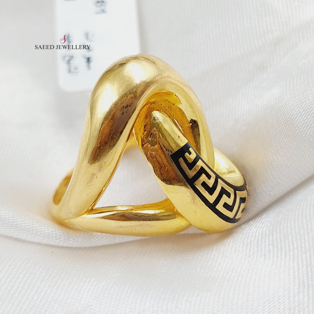 21K Gold Fancy Enamel Ring by Saeed Jewelry - Image 6