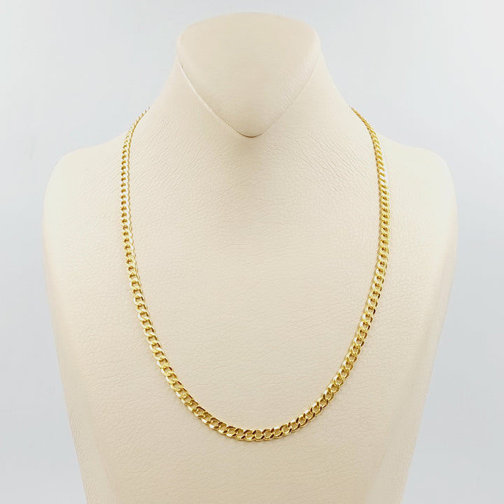 21K Gold 4.5mm Curb Chain by Saeed Jewelry - Image 8