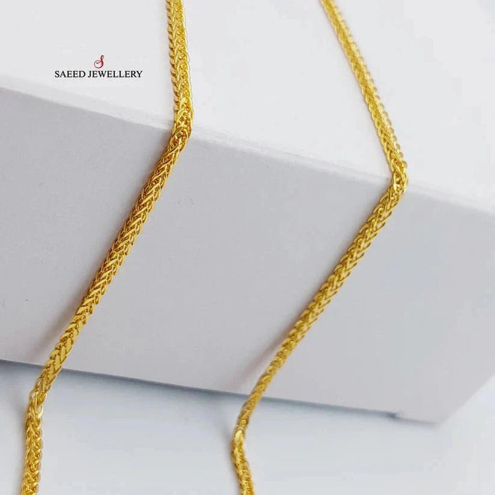 21K Gold 2.5mm Franco Chain 50cm by Saeed Jewelry - Image 5