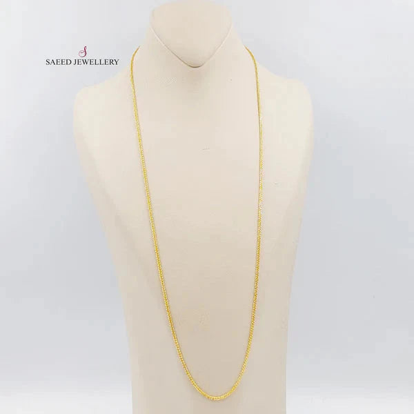 21K Gold 2.5mm Franco Chain by Saeed Jewelry - Image 5