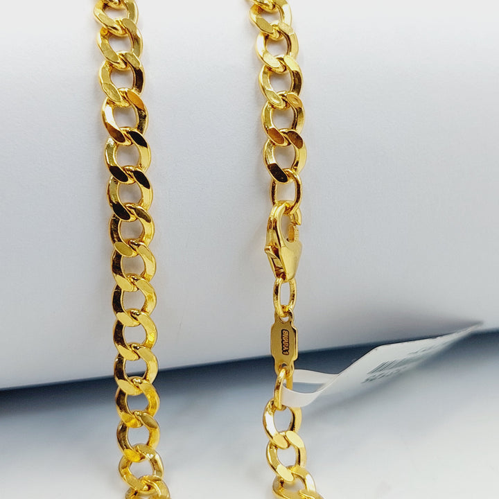 21K Gold 4.5mm Curb Chain by Saeed Jewelry - Image 7