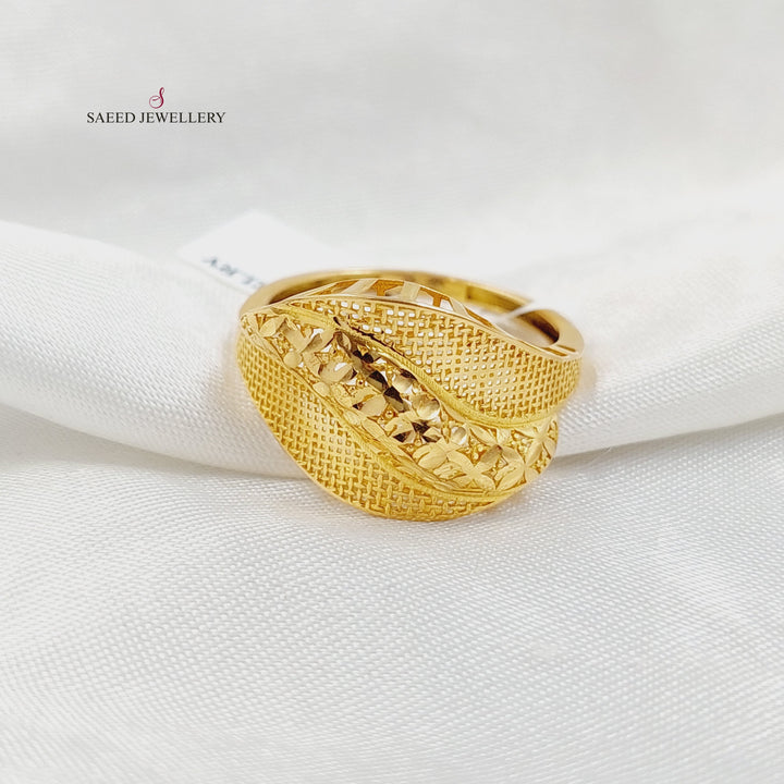 21K Gold Belt Ring by Saeed Jewelry - Image 1