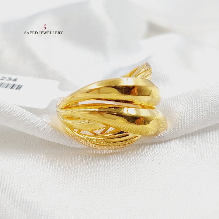 21K Gold Waves Ring by Saeed Jewelry - Image 2