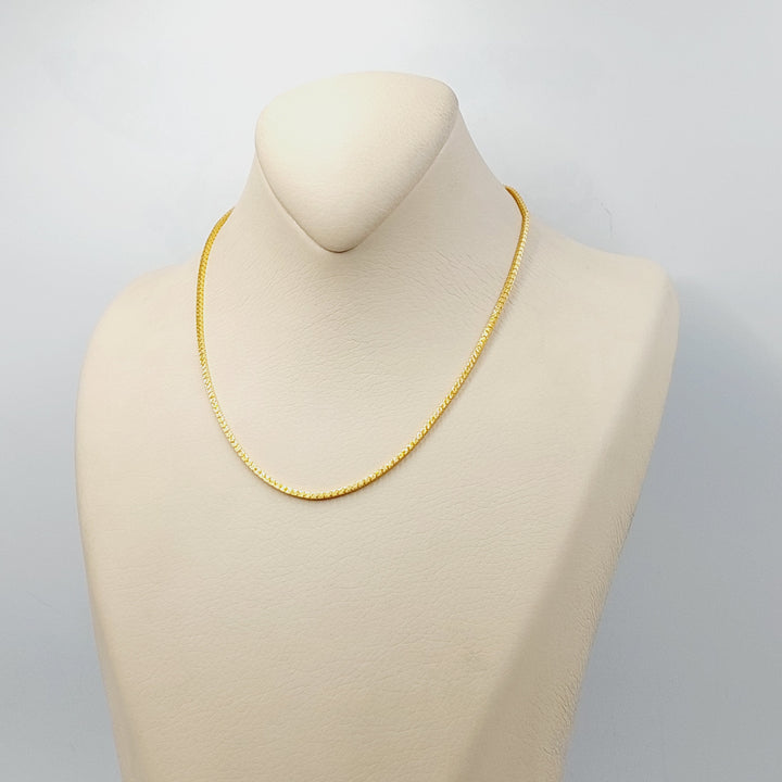 21K Gold 2mm Box Chain 40cm | 15.7" by Saeed Jewelry - Image 4