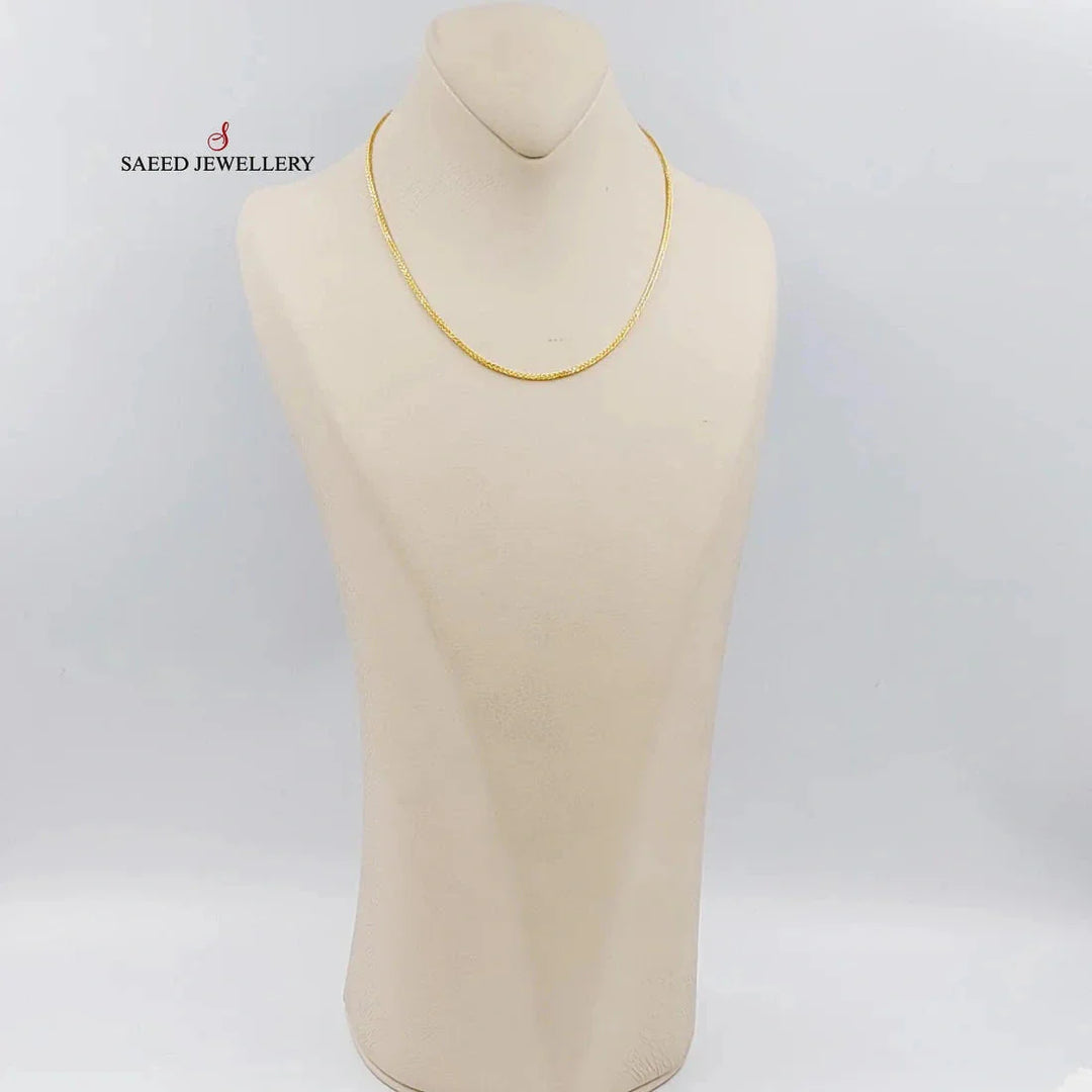 21K Gold 2mm Franco Chain 40cm by Saeed Jewelry - Image 4