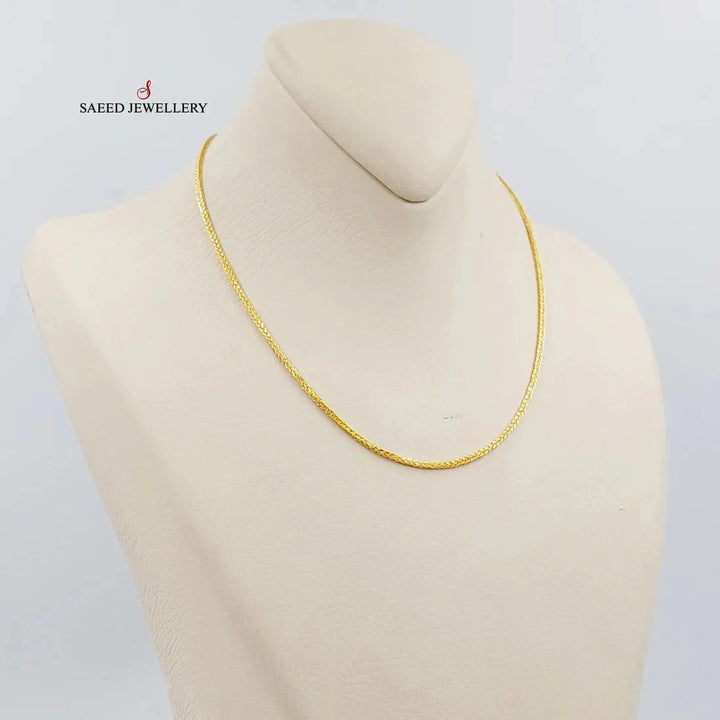 21K Gold 2mm Franco Chain 40cm by Saeed Jewelry - Image 5