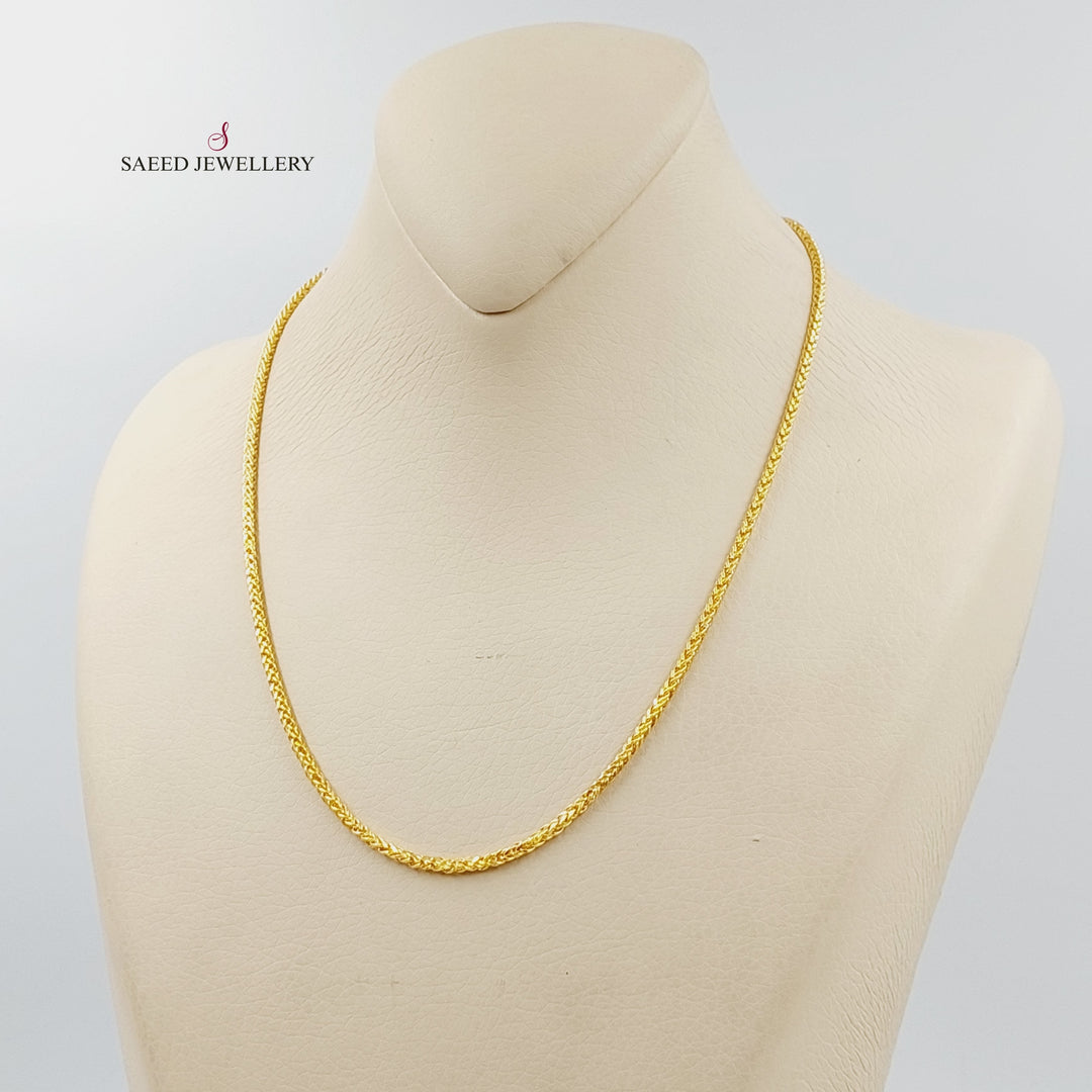 21K Gold 2mm Franco Chain 45cm by Saeed Jewelry - Image 5