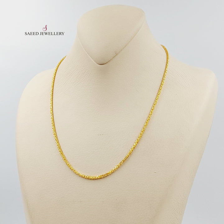 21K Gold 2mm Franco Chain 45cm by Saeed Jewelry - Image 5