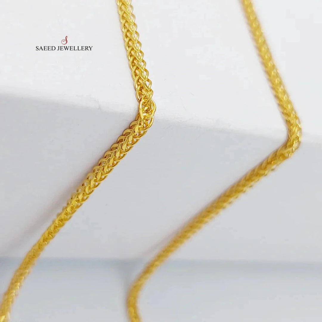 21K Gold 2mm Franco Chain 50cm by Saeed Jewelry - Image 1