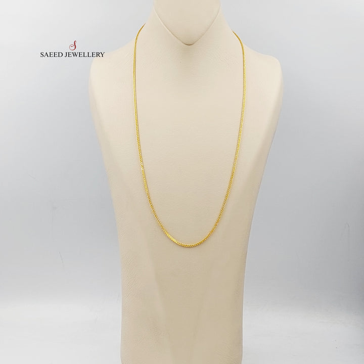 21K Gold 2mm Franco Chain by Saeed Jewelry - Image 6