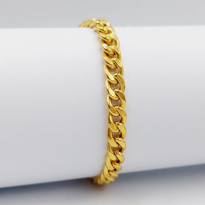 21K Gold Enameled & Zircon Studded Cuban Links Bracelet by Saeed Jewelry - Image 36