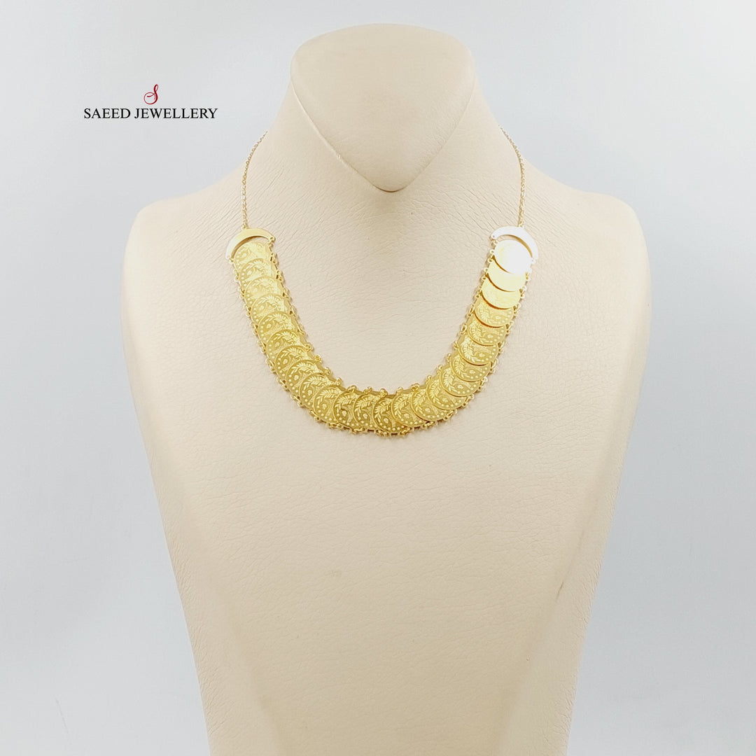 21K Gold Rashadi Eighths Necklace by Saeed Jewelry - Image 3