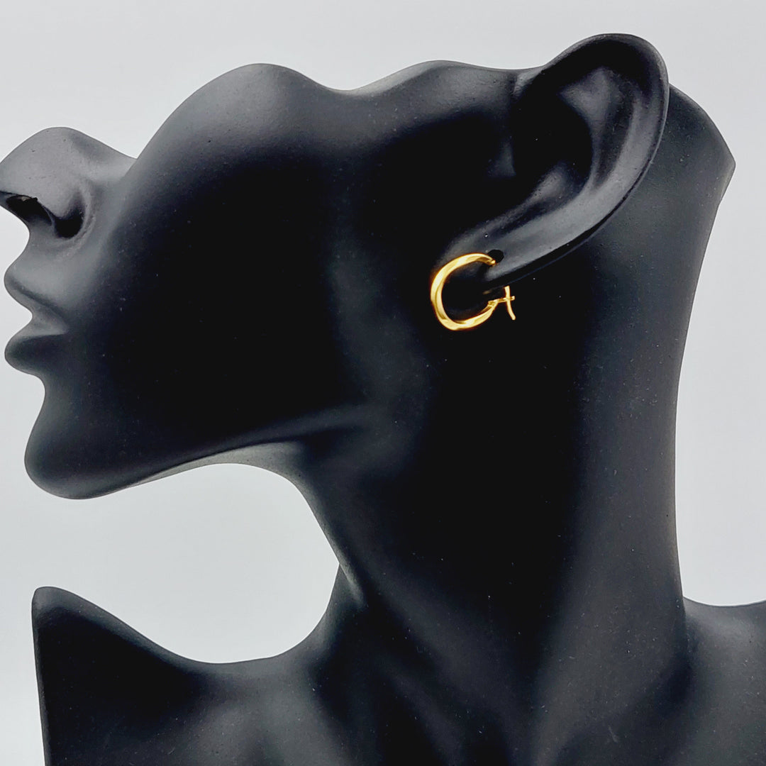 21K Gold Hoop Earrings by Saeed Jewelry - Image 7