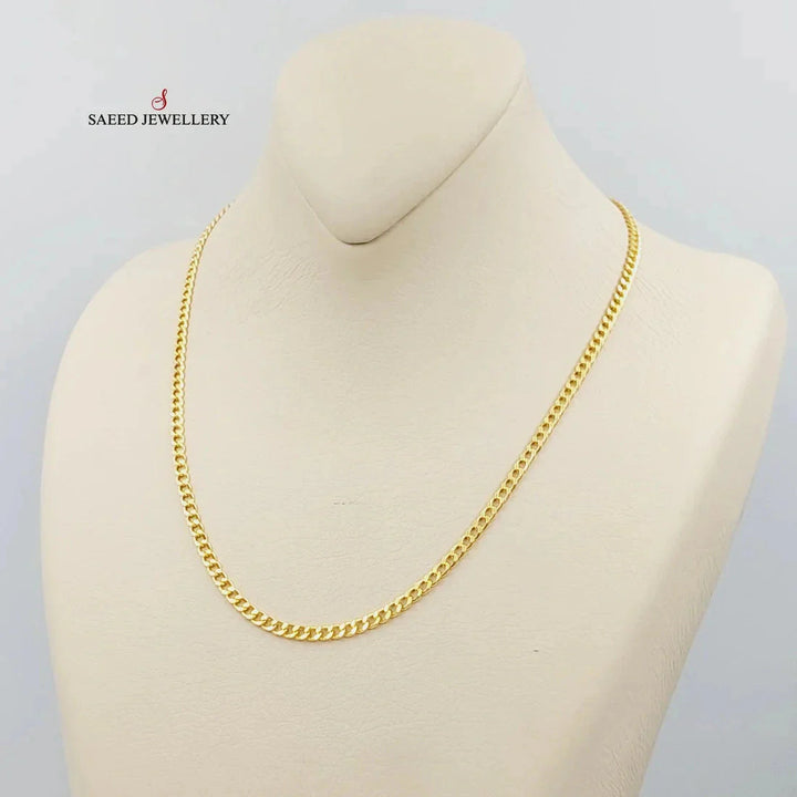 21K Gold 4.5mm Curb Chain by Saeed Jewelry - Image 3