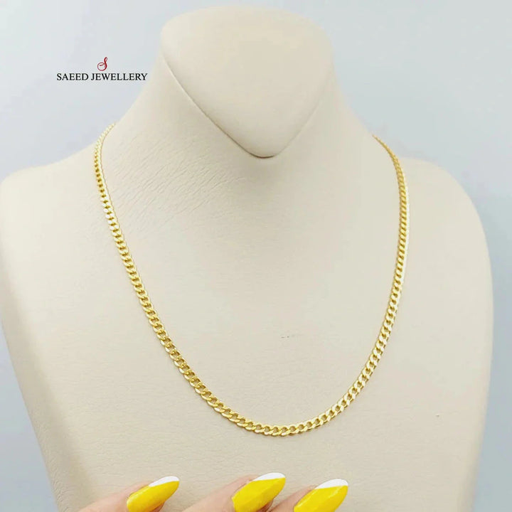 21K Gold 4.5mm Curb Chain by Saeed Jewelry - Image 4