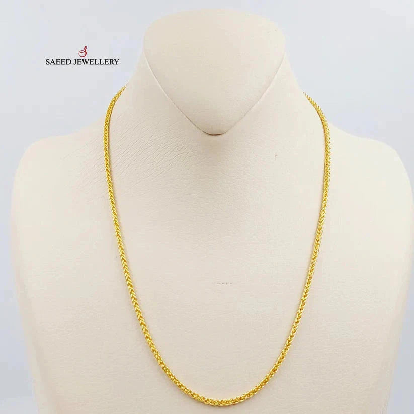 21K Gold 3.5mm Franco Chain 45cm by Saeed Jewelry - Image 2