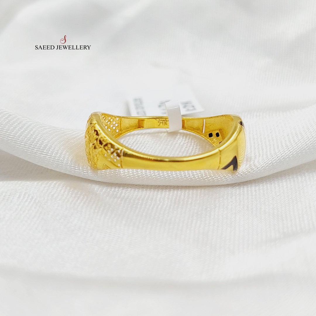 21K Gold Enameled Deluxe Ring by Saeed Jewelry - Image 2