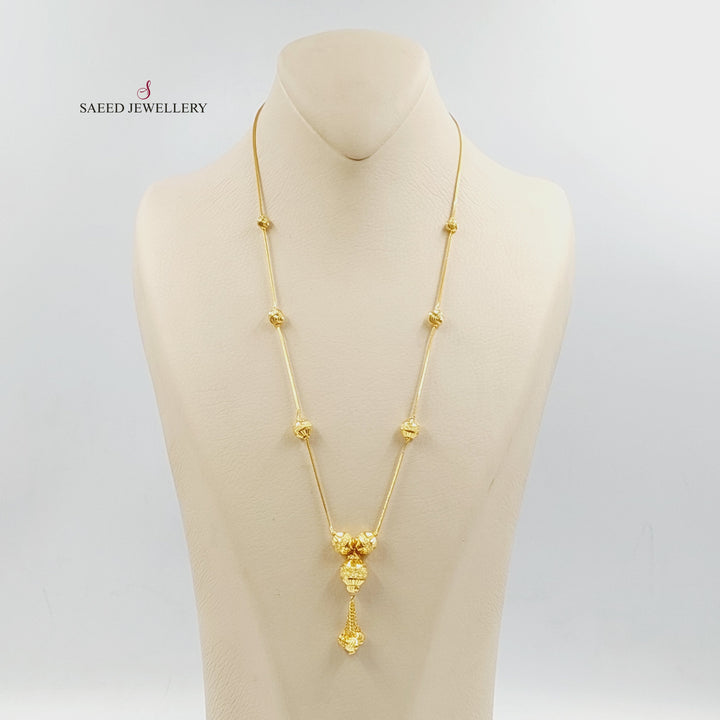 21K Gold Deluxe Balls Necklace by Saeed Jewelry - Image 1