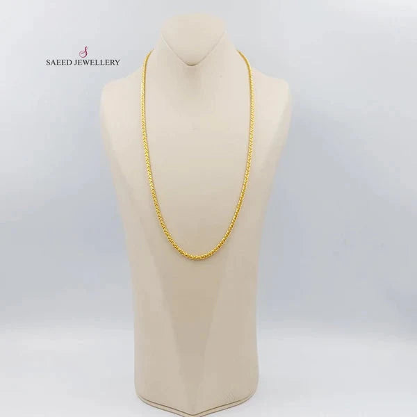 21K Gold 3mm Franco Chain by Saeed Jewelry - Image 6