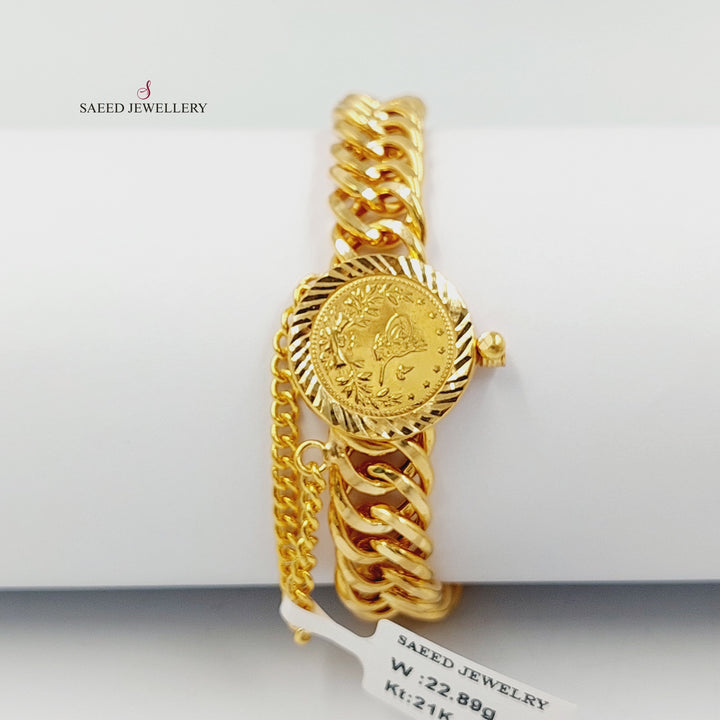 21K Gold Rashadi Links Bracelet by Saeed Jewelry - Image 1