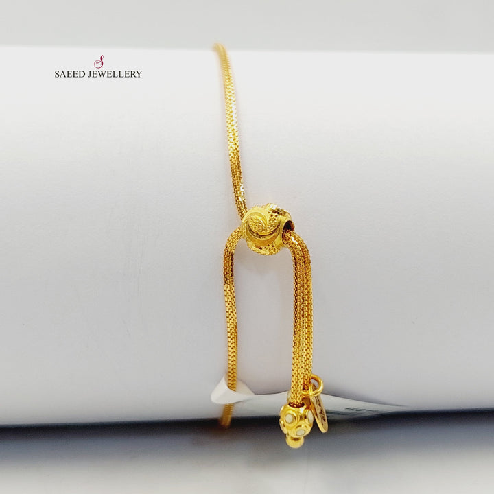 21K Gold Deluxe Balls Bracelet by Saeed Jewelry - Image 2