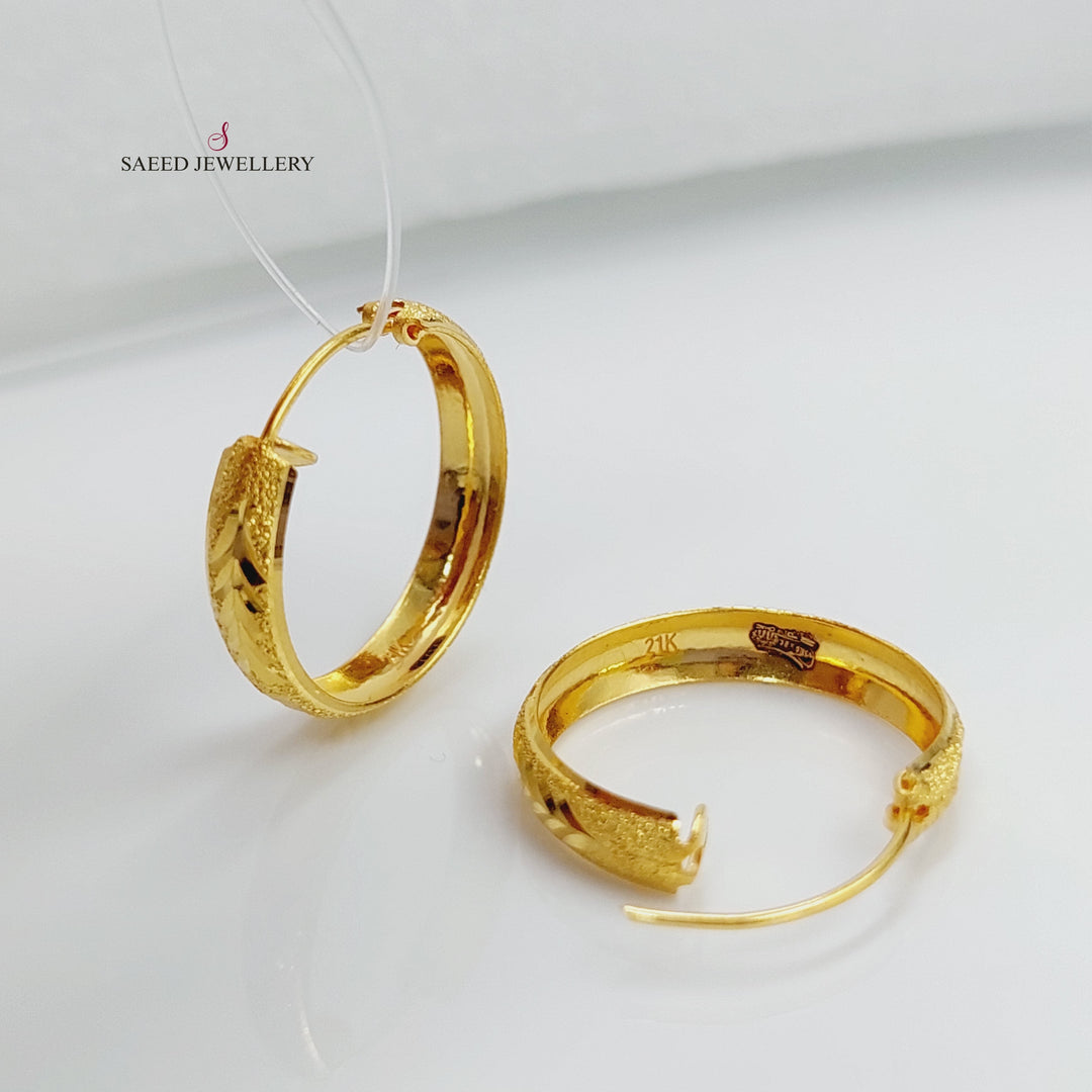 21K Gold Hoop Earrings by Saeed Jewelry - Image 10