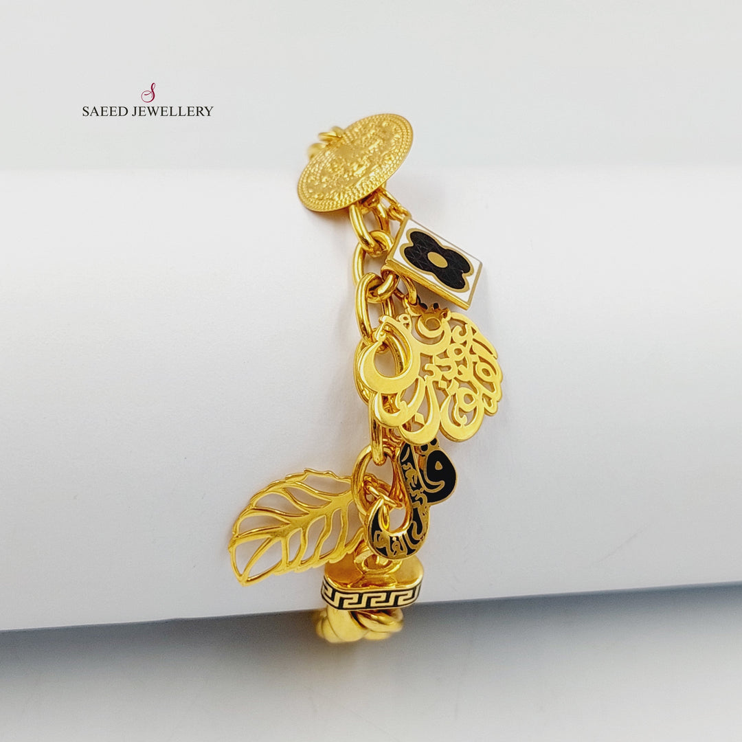 21K Gold Enameled Dandash Bracelet by Saeed Jewelry - Image 1