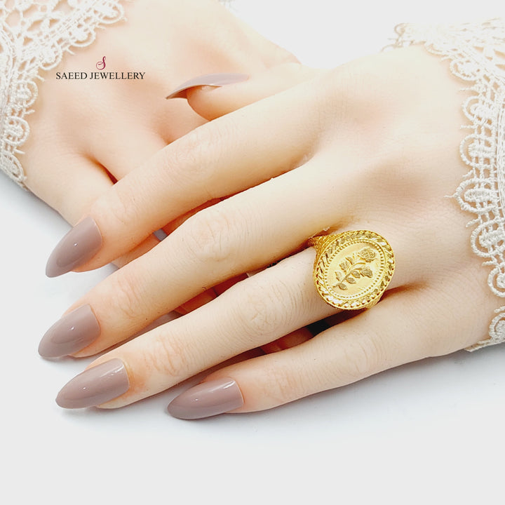 21K Gold Ounce Ring by Saeed Jewelry - Image 4