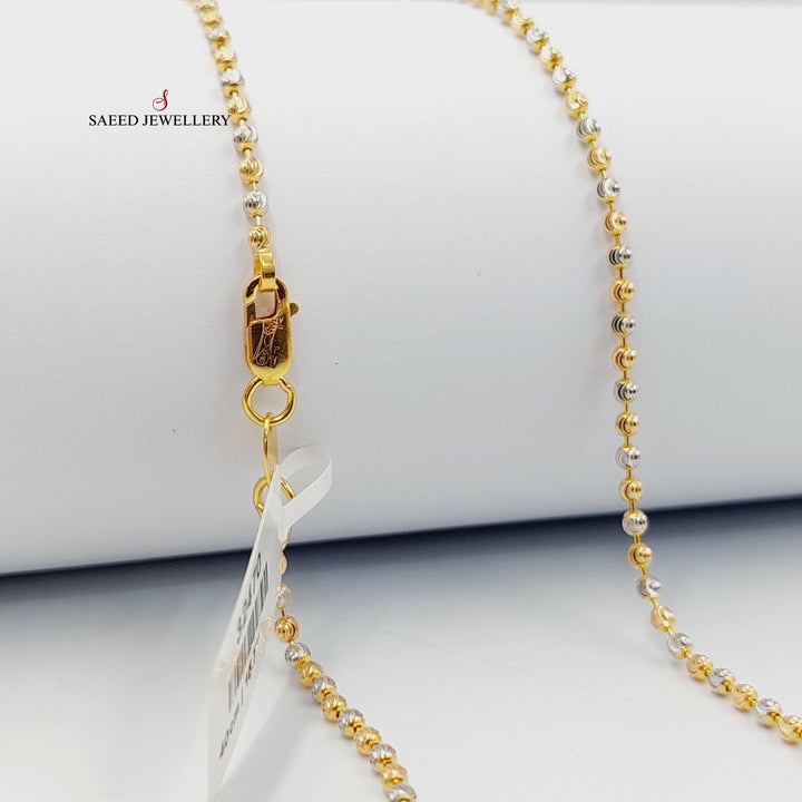 21K Gold Deluxe Balls Necklace by Saeed Jewelry - Image 5