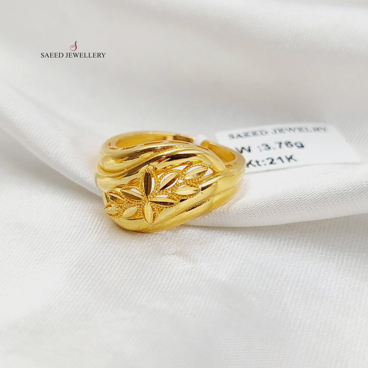 21K Gold Leaf Ring by Saeed Jewelry - Image 7