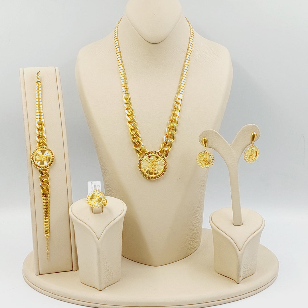 21K Gold Cuban Links Ounce Set by Saeed Jewelry - Image 4