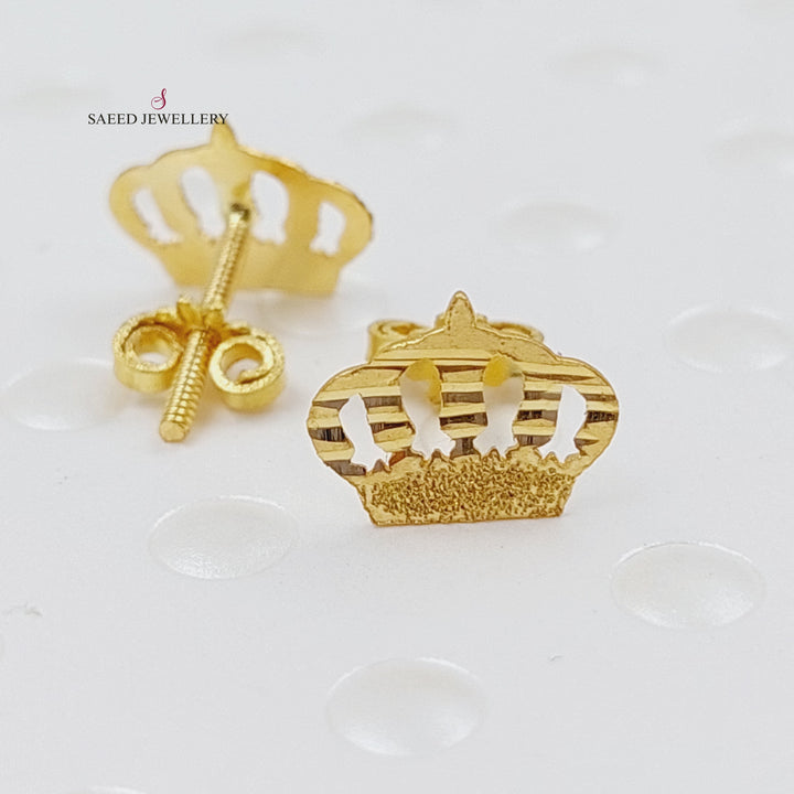 18K Gold Screw Earrings by Saeed Jewelry - Image 10