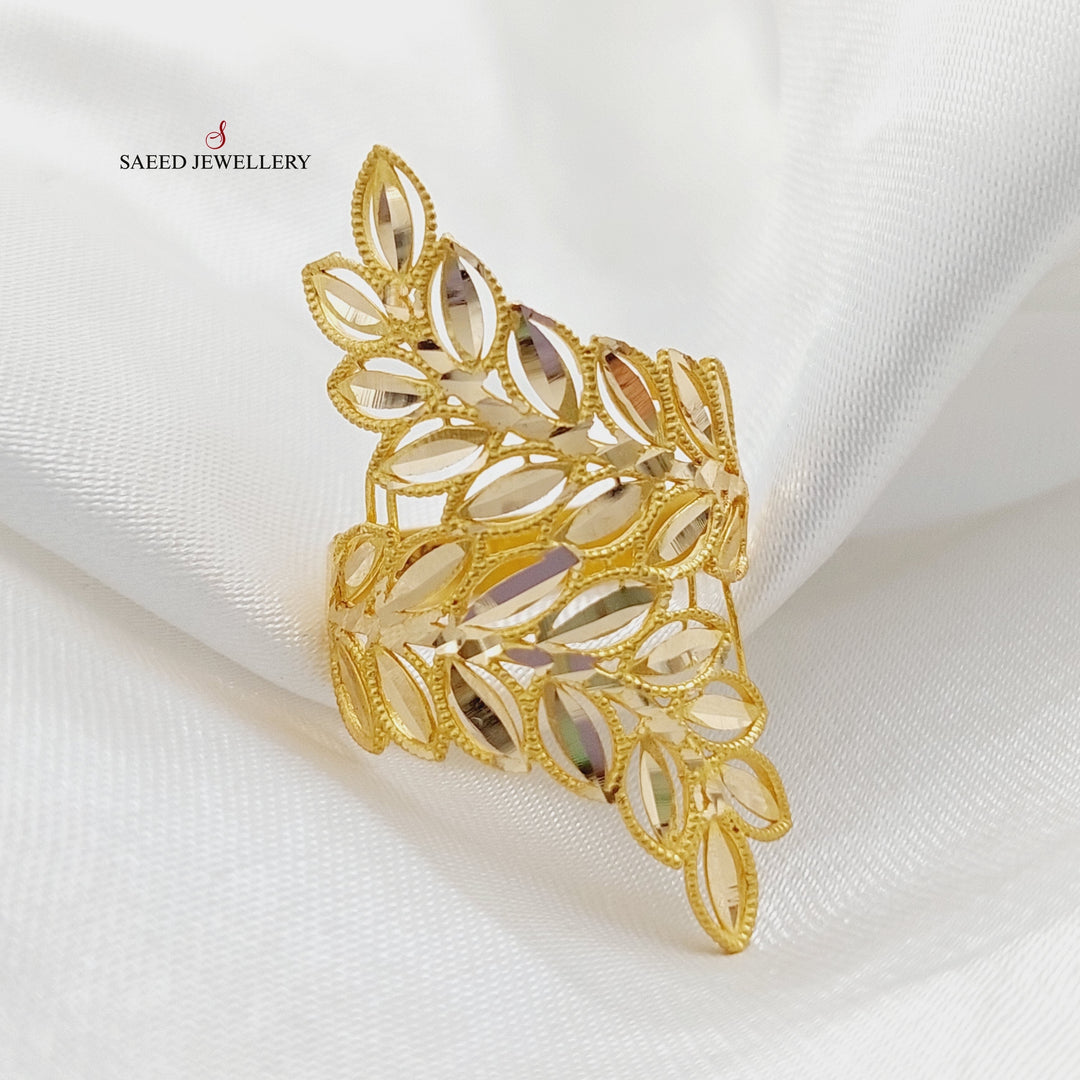 21K Gold Leaf Ring by Saeed Jewelry - Image 7