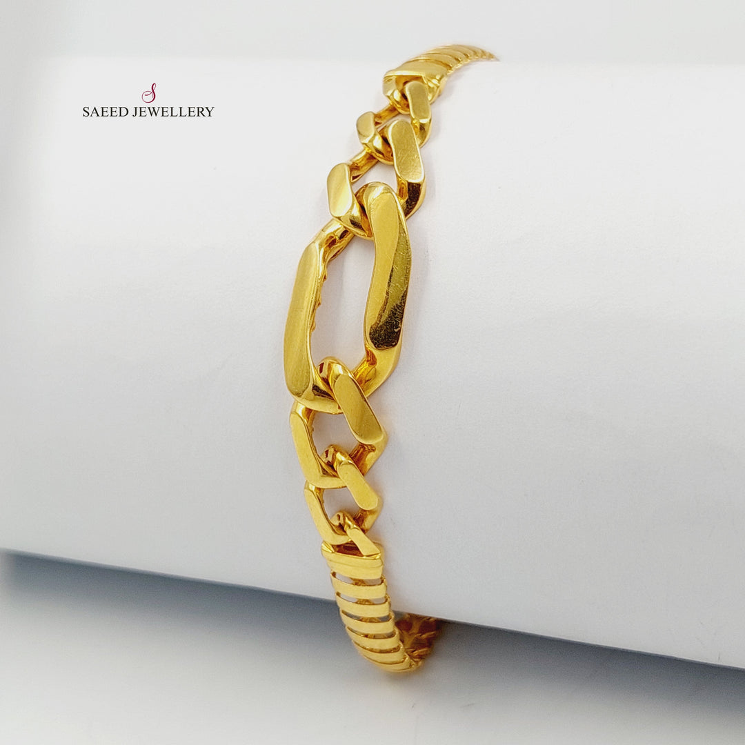 21K Gold Deluxe Cuban Links Bracelet by Saeed Jewelry - Image 1