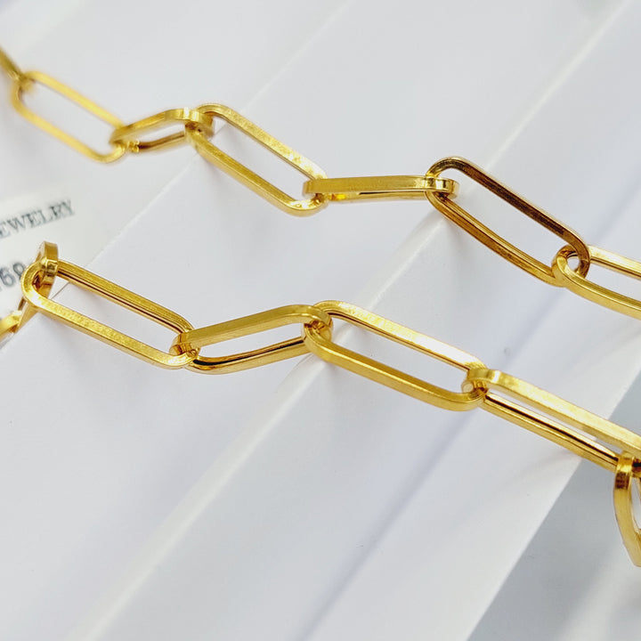 21K Gold 5mm Paperclip Chain 65cm | 25.60" by Saeed Jewelry - Image 2