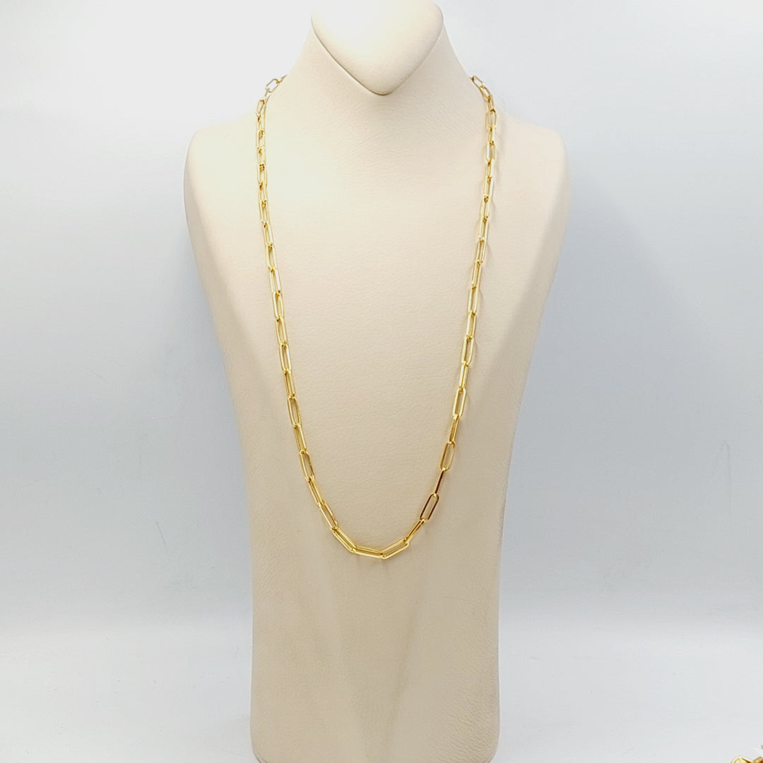 21K Gold 5mm Paperclip Chain 65cm | 25.60" by Saeed Jewelry - Image 3