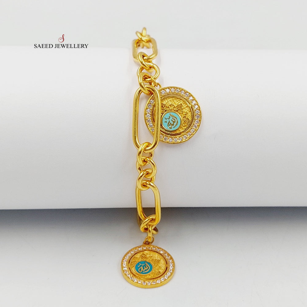 21K Gold Dandash Paperclip Bracelet by Saeed Jewelry - Image 2