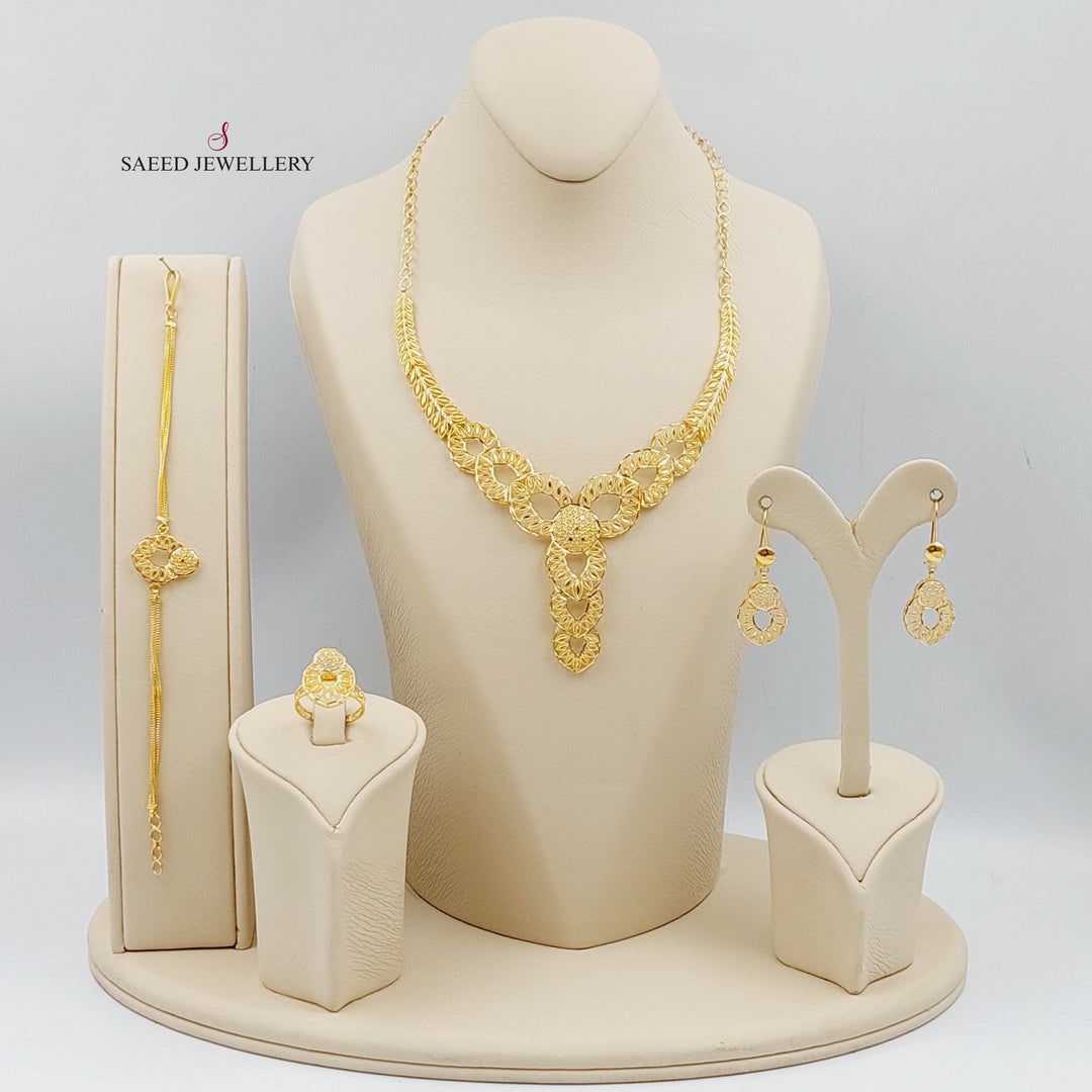 21K Gold Four pieces Emirati Set by Saeed Jewelry - Image 8