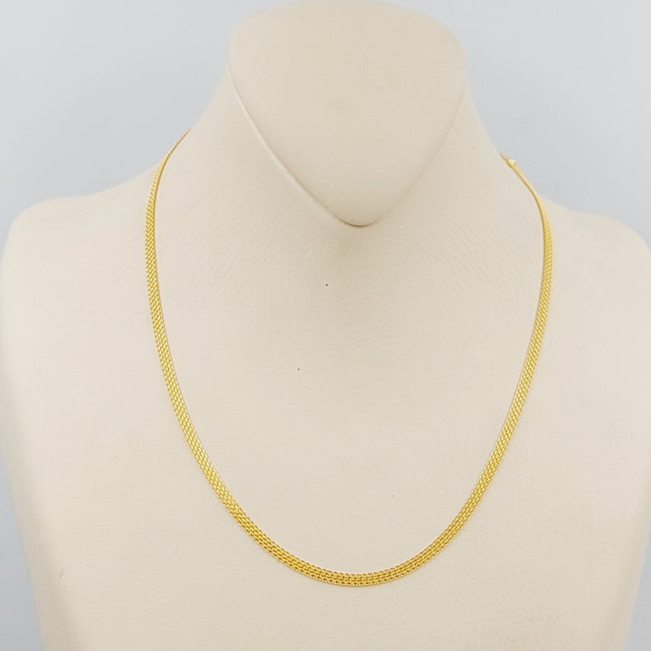 21K Gold 45cm wide Chain by Saeed Jewelry - Image 5