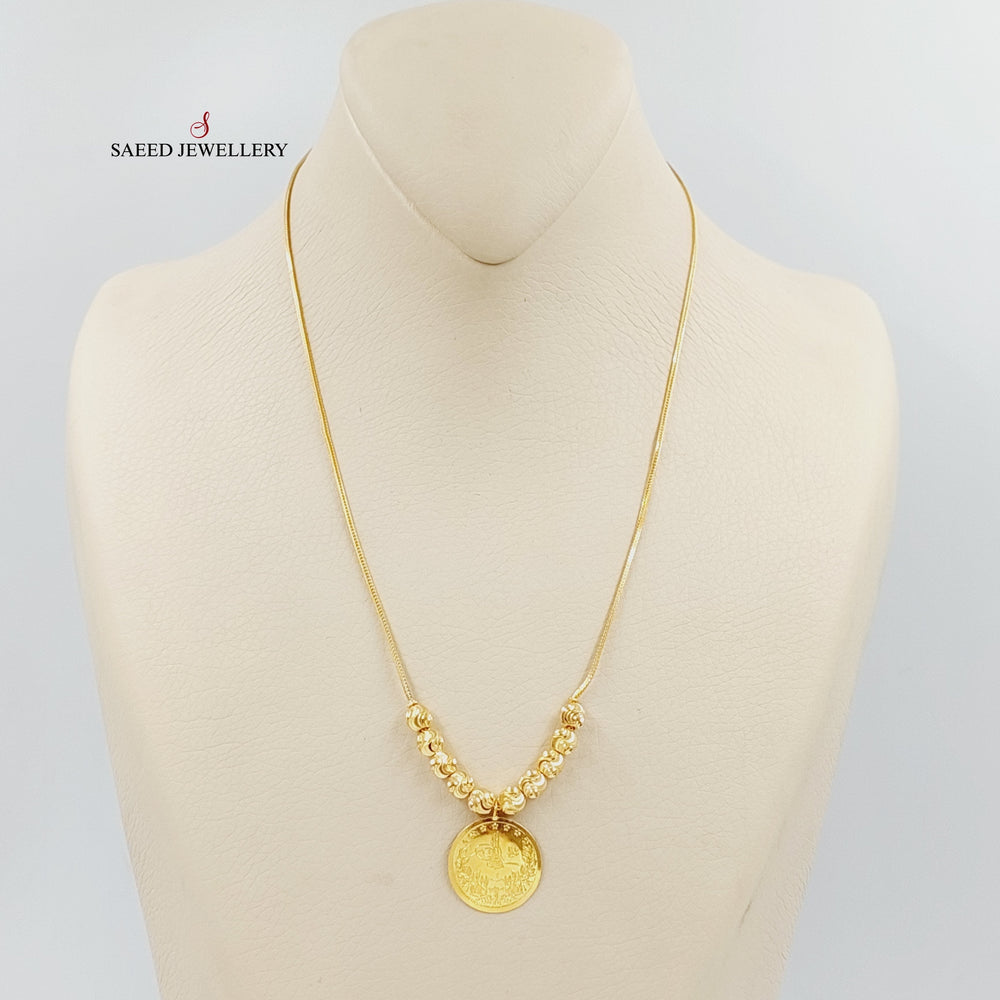 21K Gold Rashadi Balls Necklace by Saeed Jewelry - Image 2