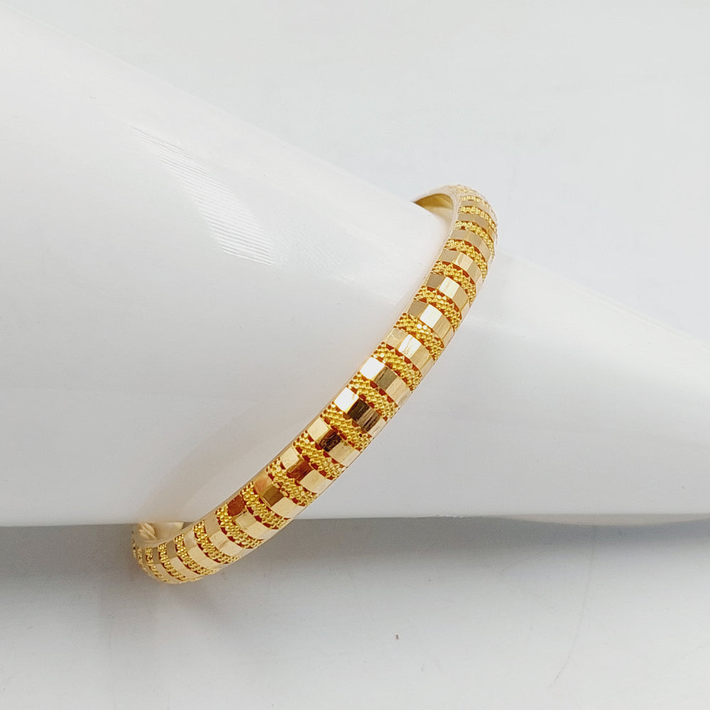 21K Gold Bahraini Bangle by Saeed Jewelry - Image 2