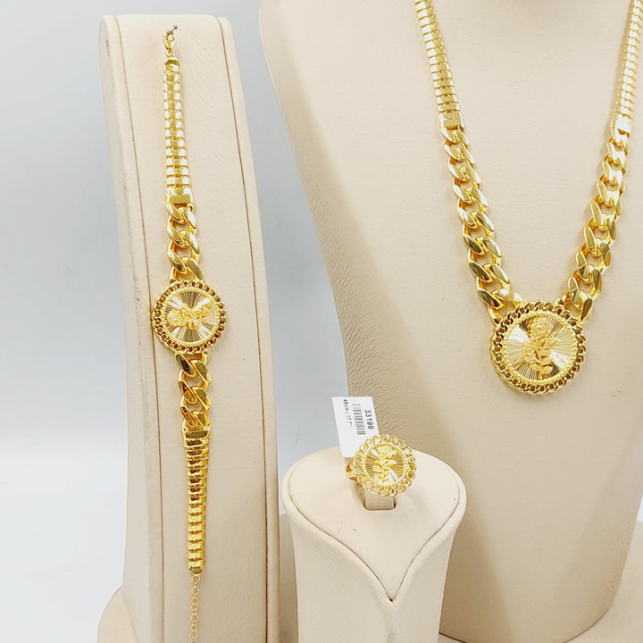 21K Gold Cuban Links Ounce Set by Saeed Jewelry - Image 5