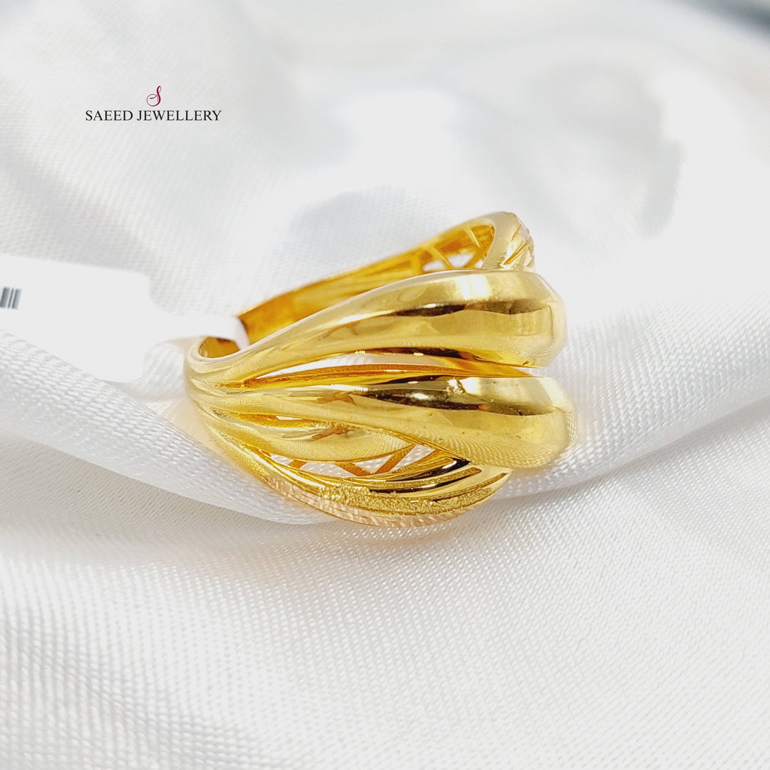 21K Gold Waves Ring by Saeed Jewelry - Image 1