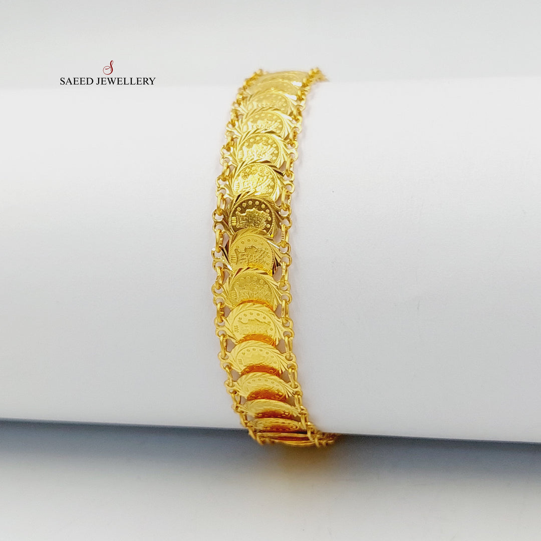 21K Gold Eighths Bracelet by Saeed Jewelry - Image 4