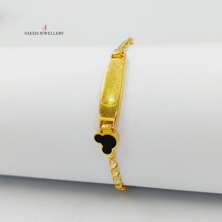 21K Gold Enameled Children's Bracelet by Saeed Jewelry - Image 2