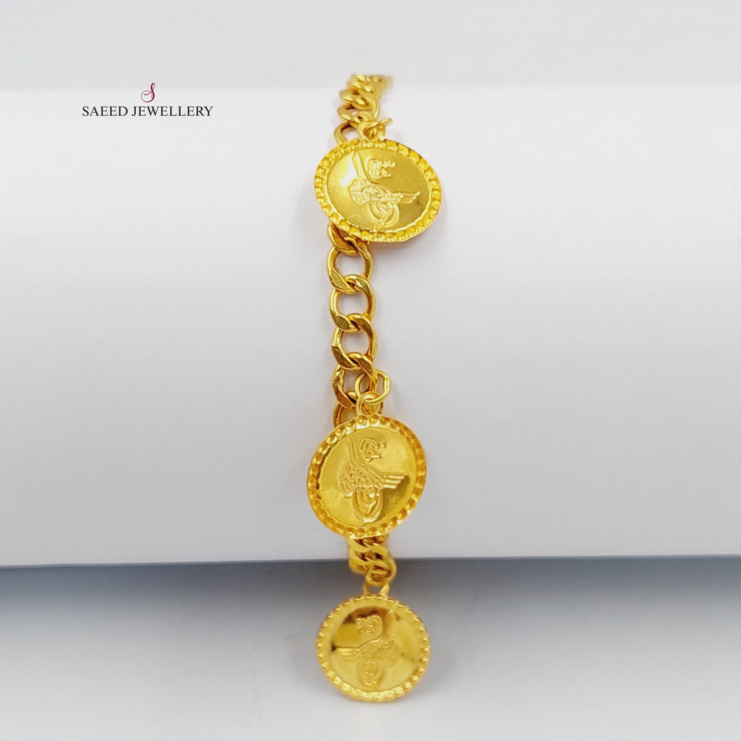 21K Gold Rashadi Dandash Bracelet by Saeed Jewelry - Image 1