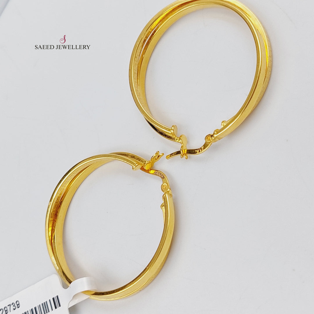 21K Gold Hoop Earrings by Saeed Jewelry - Image 8