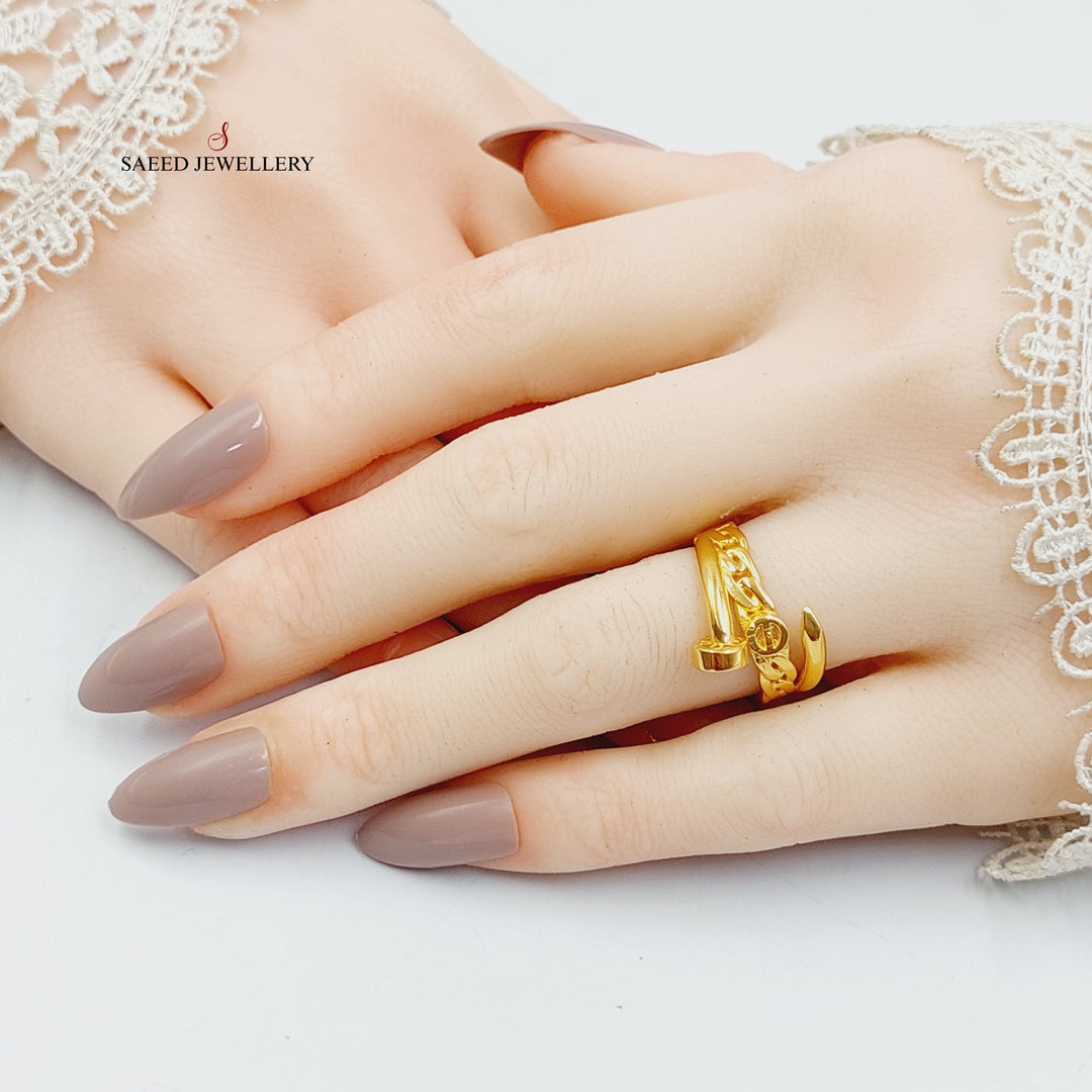 21K Gold Nail Ring by Saeed Jewelry - Image 4